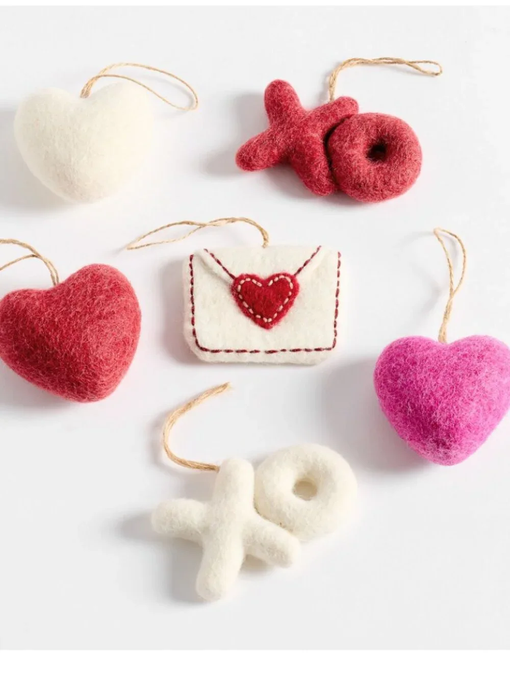 Pottery Barn Valentine's Day Ornaments - Set of 6